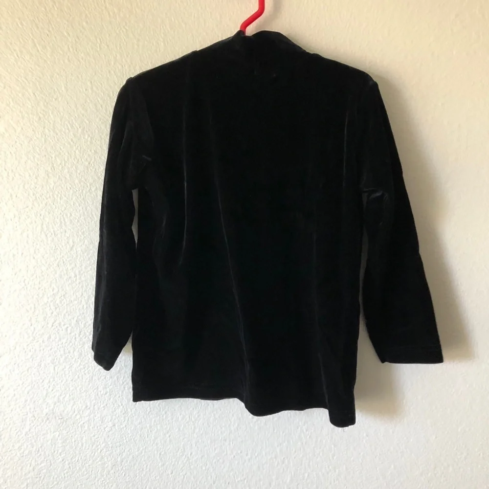 Y2K Gap Velvet Mock Neck Blouse Kids